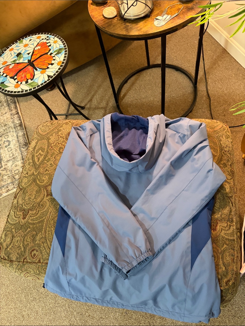 Women’s Light Blue Hooded Softshell Jacket - Picture 3 of 3